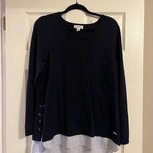 Calvin Klein Navy Blue Long Sleeve Women's Top